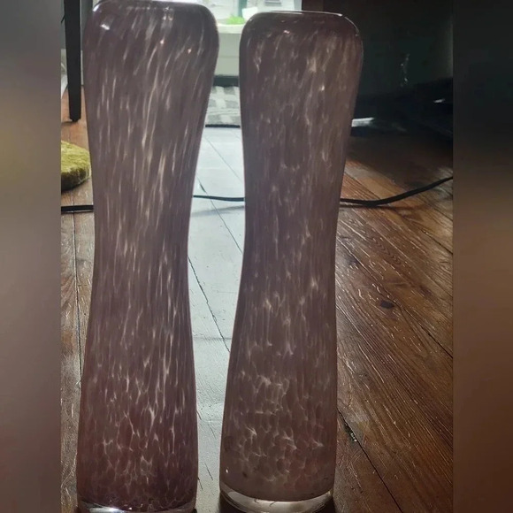 Beautiful Vintage pastel lavender bubble art glass vase!Unmarked! Price is for 1 - Picture 7 of 9